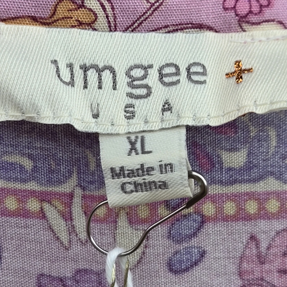 NEW Umgee Floral Print V-Neck Tiered Dress Pink XL - Picture 5 of 10